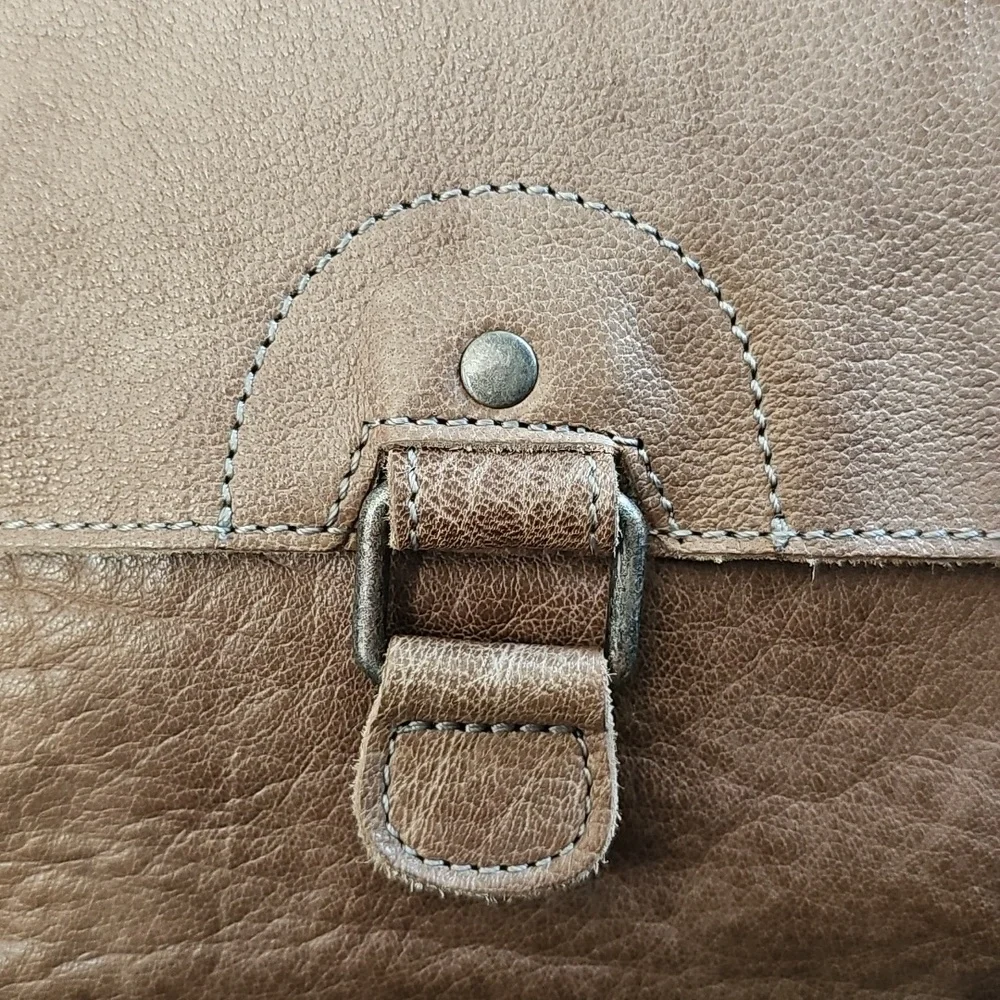 NEW Jack Georges Purse Buffed Leather Large Crossbody Bag Plaid - Picture 2 of 11